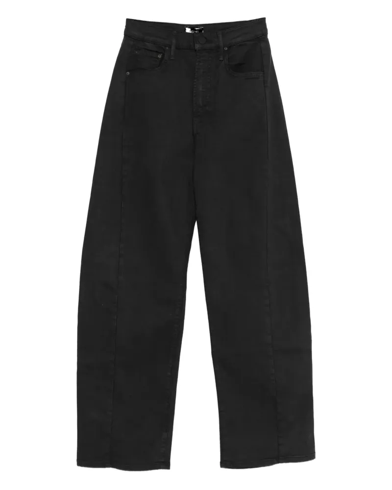 Mother Hose mit weitem Bein - Schwarz Schwarz