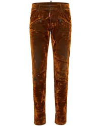 Dsquared2 Skinny-Hose aus Velours Braun