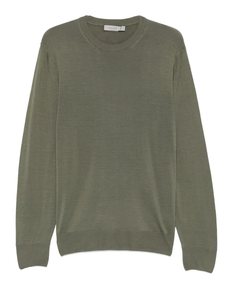 Canali Pullover mit rundem Ausschnitt - Grün Grün