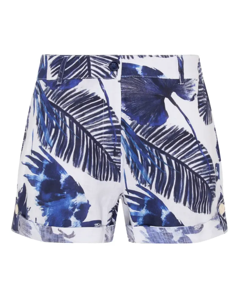 Vilebrequin Papagaio Shorts mit Palmenblatt - Weiß Weiß