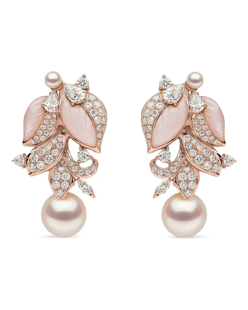 YOKO London Pearl Gemstone Earrings - Rosa Rosa