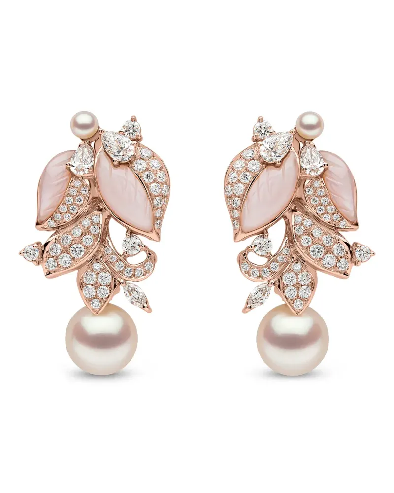 YOKO London Cleopatra Ohrringe mit Perlen und Diamanten - Rosa Rosa