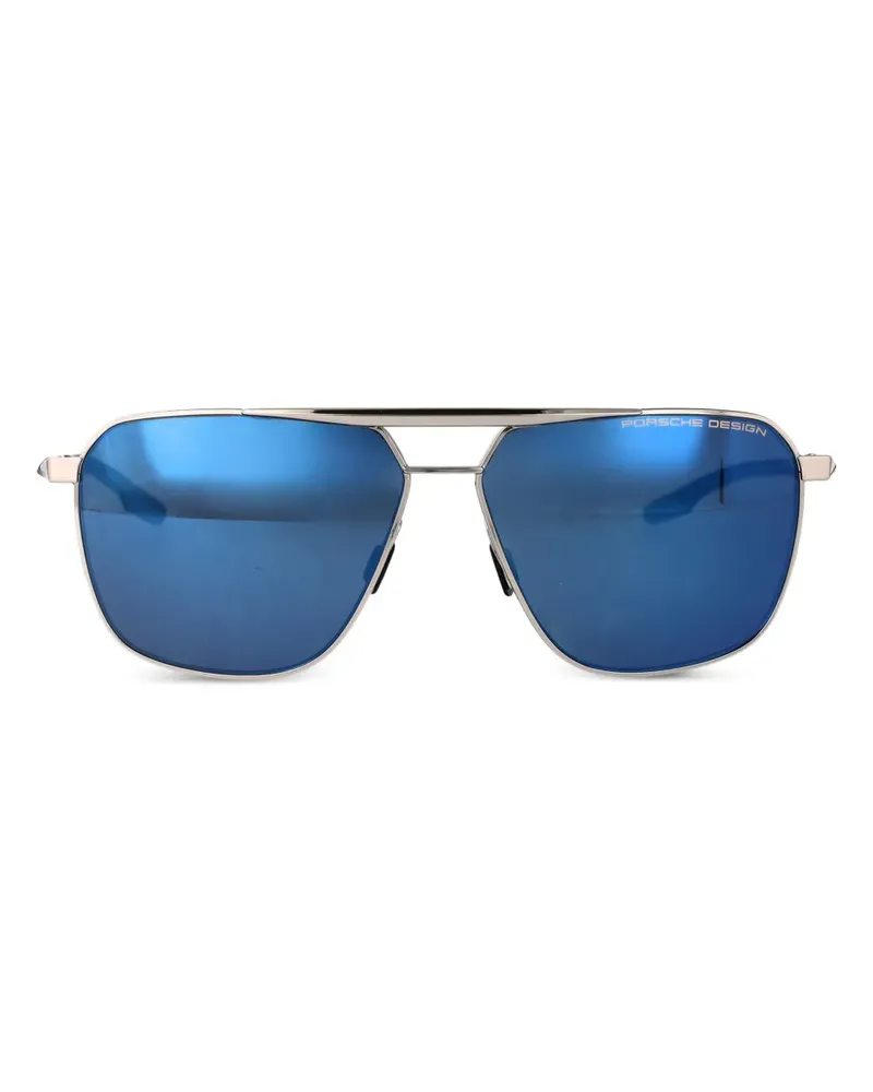 Porsche Design Sonnenbrille mit eckigem Gestell - Silber Silber