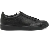 Retro Crest Sneakers - Schwarz
