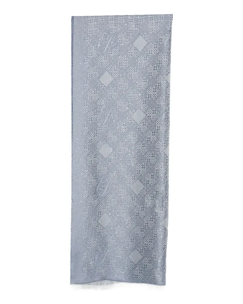 Emporio Armani patterned scarf - Blau Blau