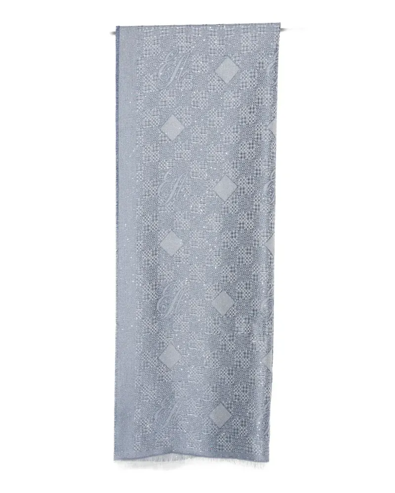 Emporio Armani patterned scarf - Blau Blau