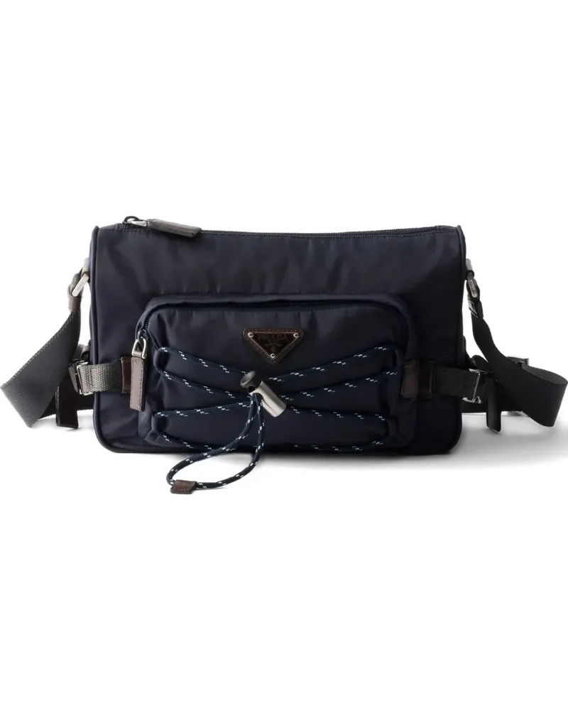 Prada Schultertasche mit Reißverschluss - Blau Blau