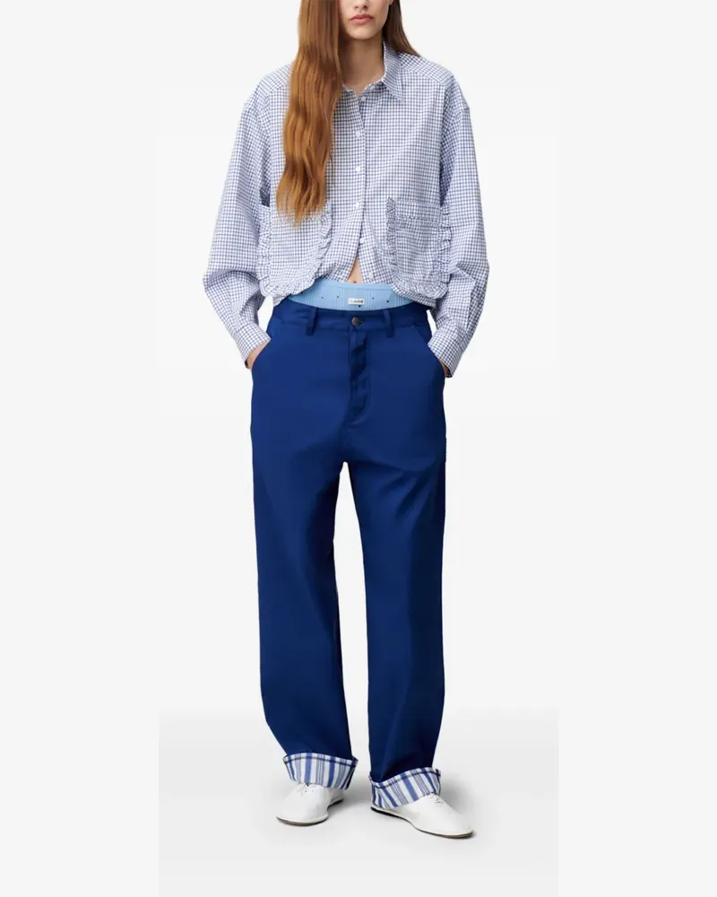 Claudie Pierlot Hose mit geradem Bein - Blau Blau