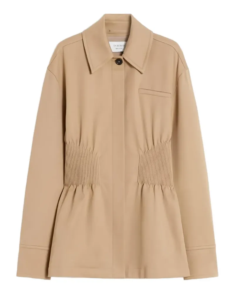 SPORTMAX shirred-waist jacket - Nude Nude