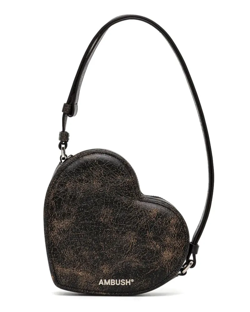 AMBUSH Schultertasche in Herzform - Schwarz Schwarz