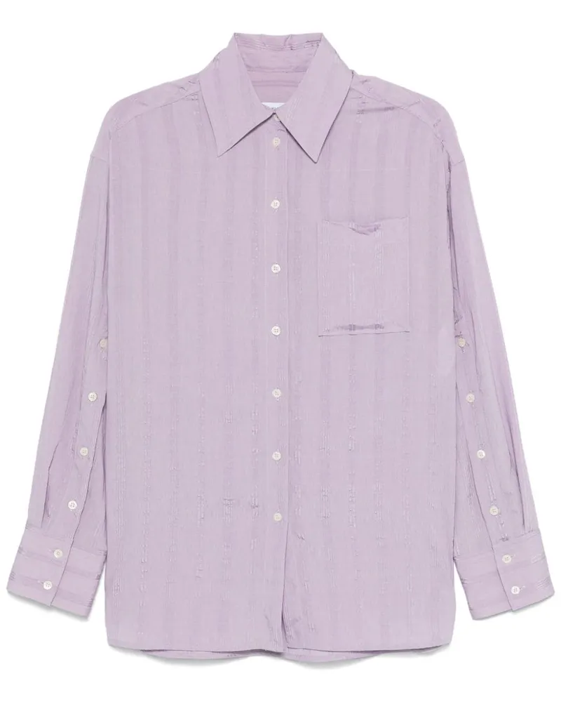 Manuel Ritz Gestreiftes Hemd - Violett Violett
