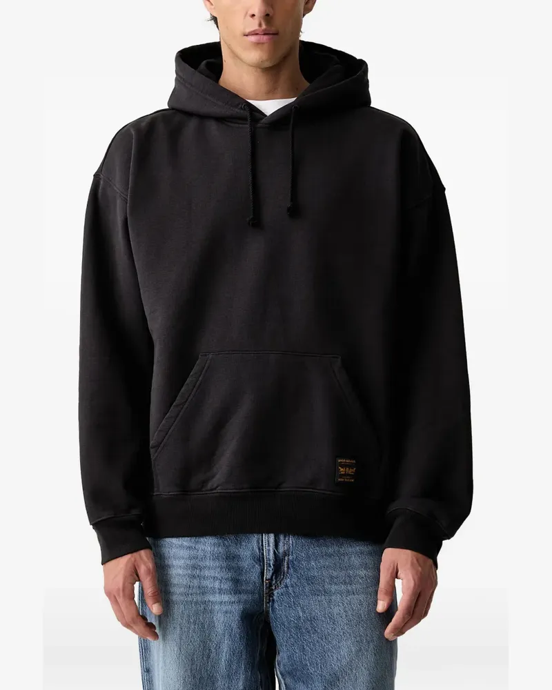 Levi's Workwear logo-patch drawstring hoodie - Schwarz Schwarz