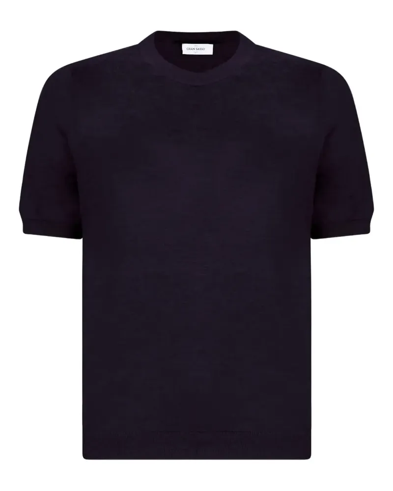 Gran Sasso Kurzärmeliger Pullover - Blau Blau