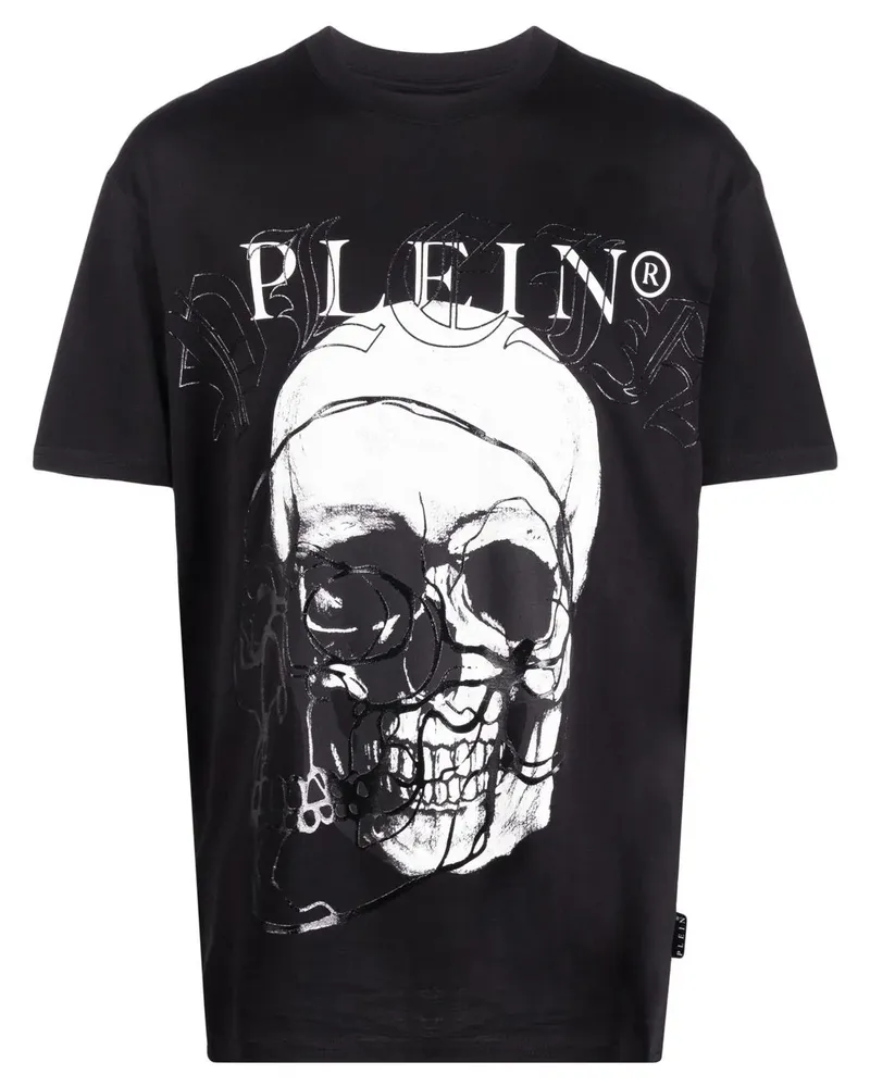 Philipp Plein T-Shirt mit Totenkopf-Print - Schwarz Schwarz