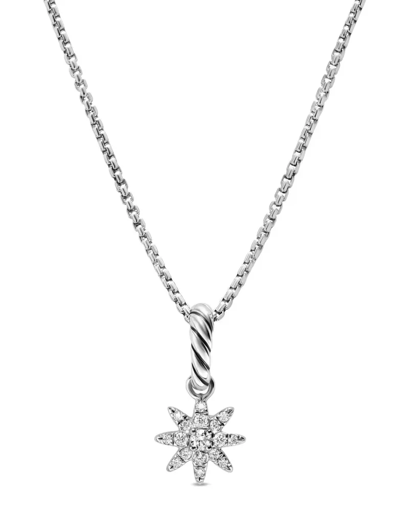 David Yurman Petite Starburst Amulett - Silber Silber