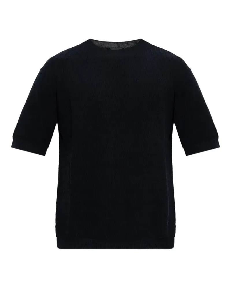 Emporio Armani Pullover mit Jacquard-Strick - Blau Blau