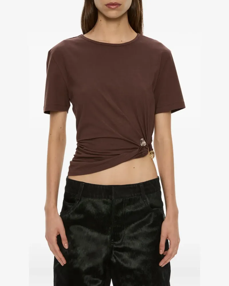 Christopher Esber Gerafftes Bree Quartz T-Shirt - Braun Braun