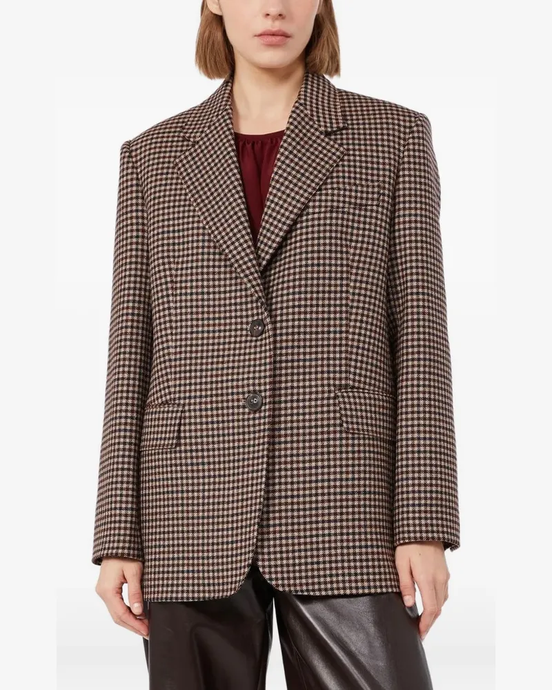 Max Mara Mstsalice check-pattern virgin-wool blazer - Braun Braun