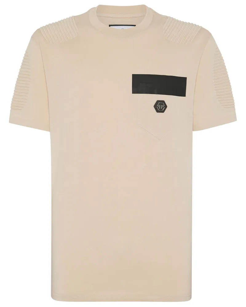 Philipp Plein T-Shirt mit Logo-Applikation - Nude Nude