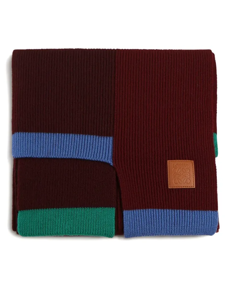 Loewe colourblock scarf - Rot Rot