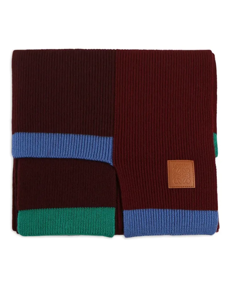 Loewe Schal in Colour-Block-Optik - Rot Rot