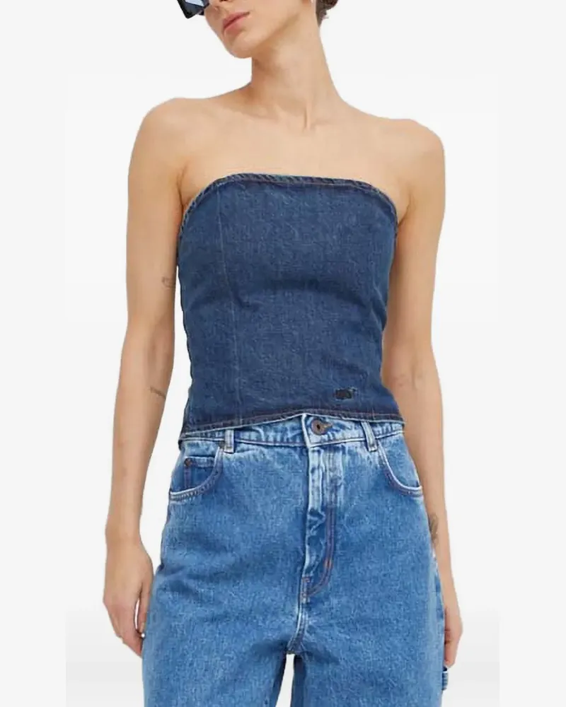 Won Hundred tie-back strapless top - Blau Blau