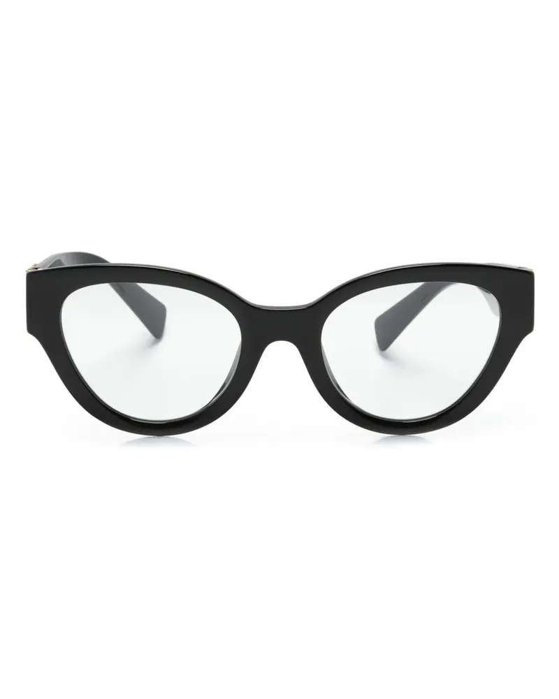 Miu Miu Brille mit rundem Gestell - Schwarz Schwarz