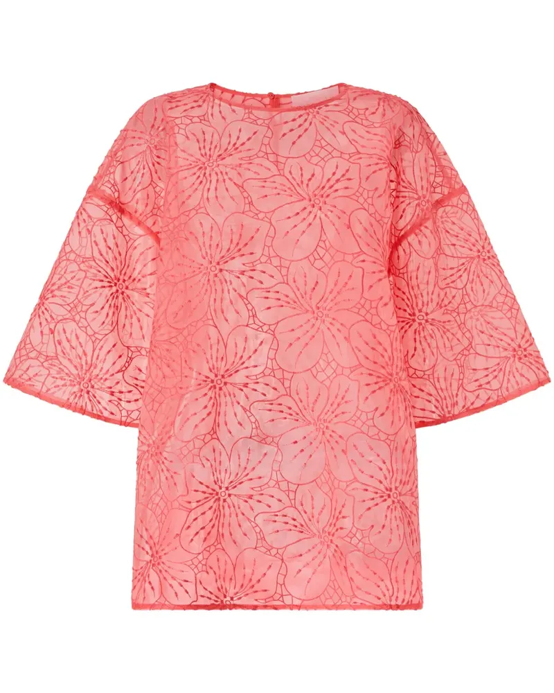 Genny Bestickte Bluse - Rosa Rosa