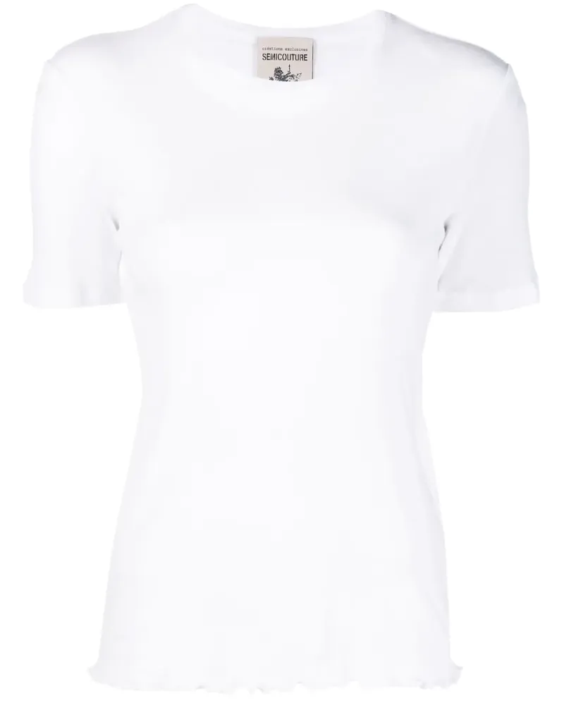 Semicouture Klassisches T-Shirt - Weiß Weiß