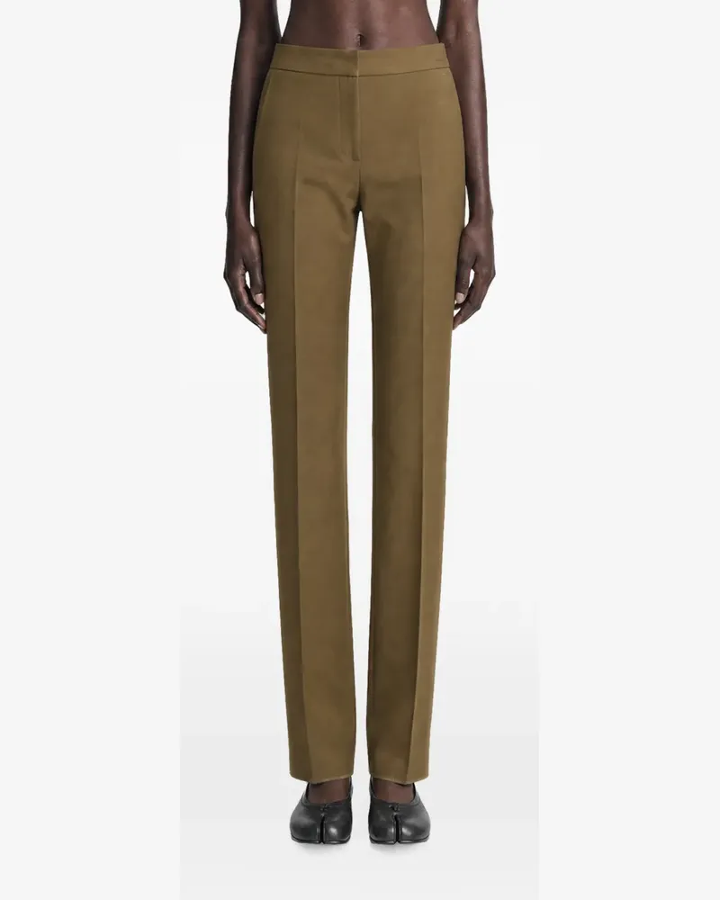 Max Mara Gerade Hose mit Bügelfalten - Braun Braun
