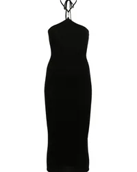 Amiri Midikleid mit Logo-Schild Schwarz