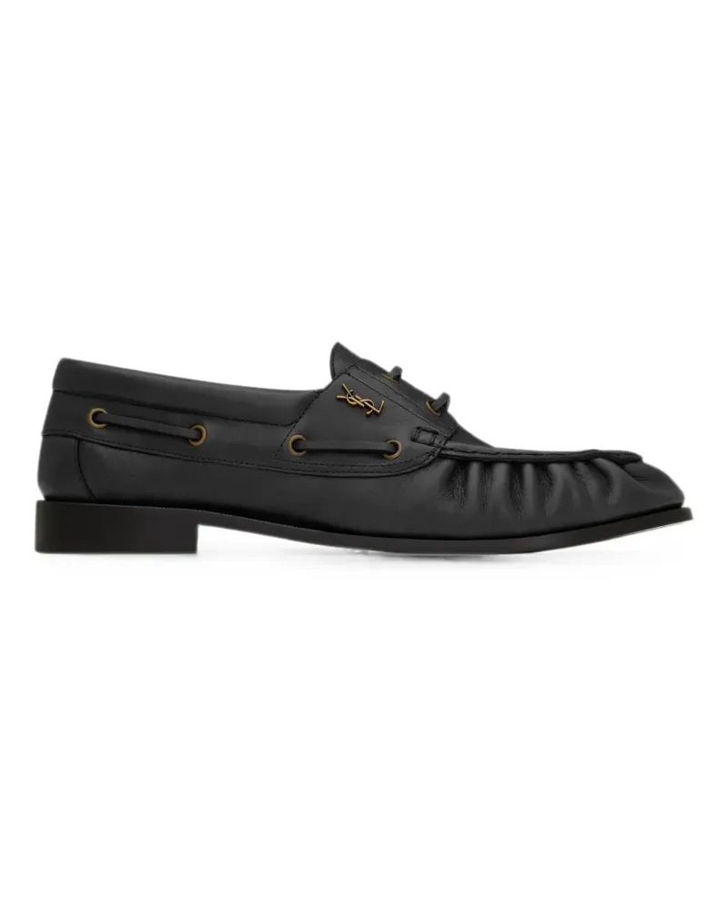 Saint Laurent Le Loafer Bateau Loafer aus Glattleder - Schwarz Schwarz