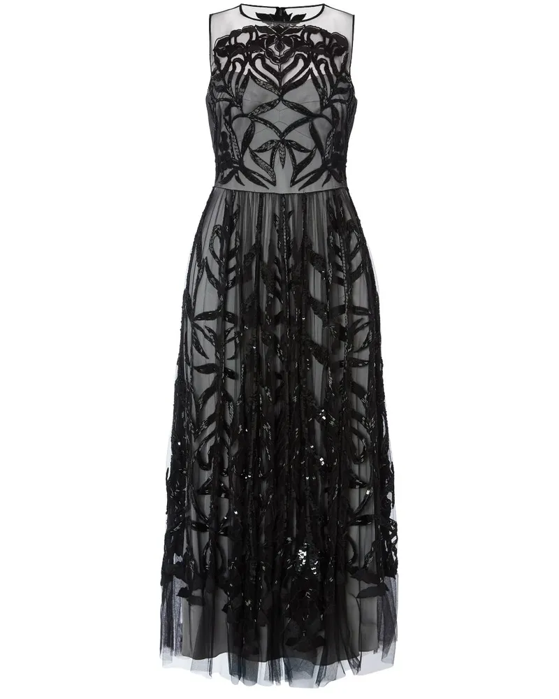 Temperley London Inez Midikleid - Schwarz Schwarz