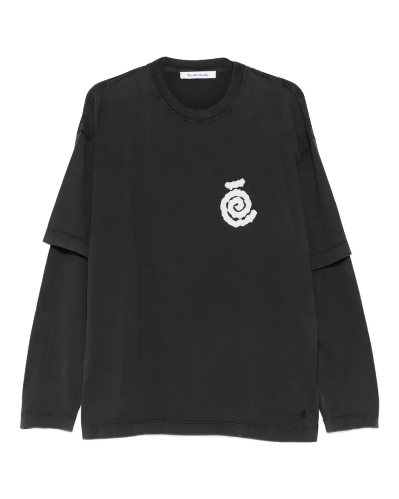 Études Studio double-sleeve spiral T-shirt - Grau Grau