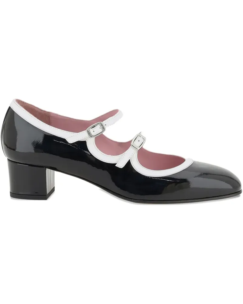 Carel Bleuet-Pumps mit doppeltem Riemen 40mm - Schwarz Schwarz