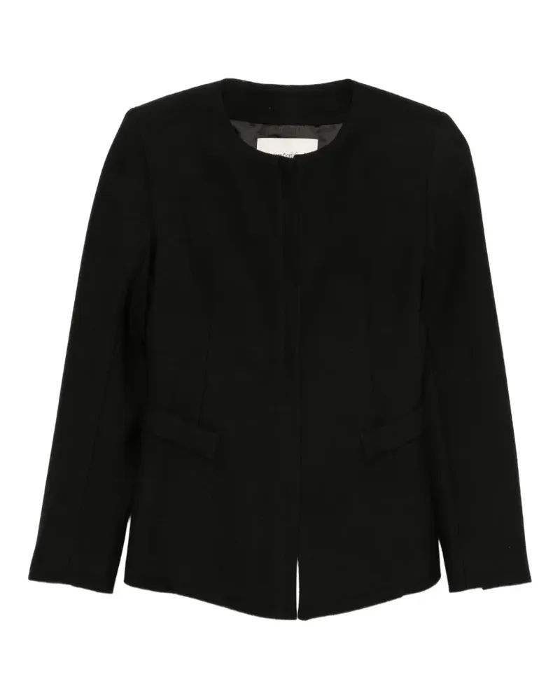 Gentry Portofino collarless jacket - Schwarz Schwarz