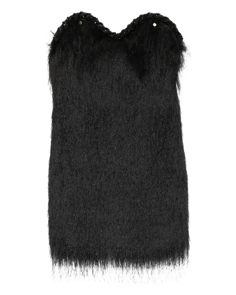 Amen Minikleid mit Fransen - Schwarz Schwarz