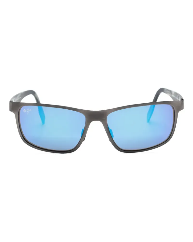 Maui Jim Sonnenbrille mit eckigem Gestell - Blau Blau