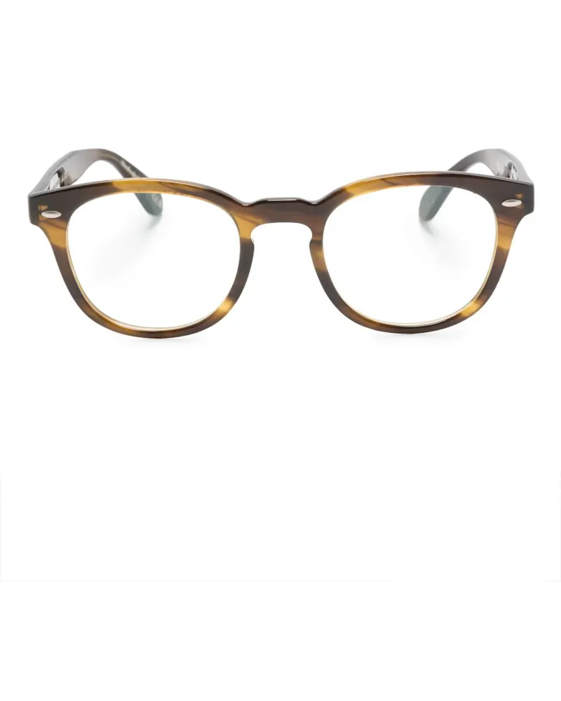 Oliver Peoples Brille mit rundem Gestell - Braun Braun