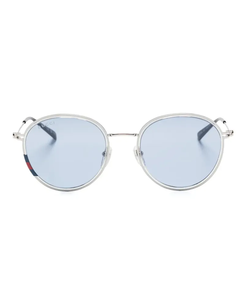 Gucci Sonnenbrille mit rundem Gestell - Silber Silber