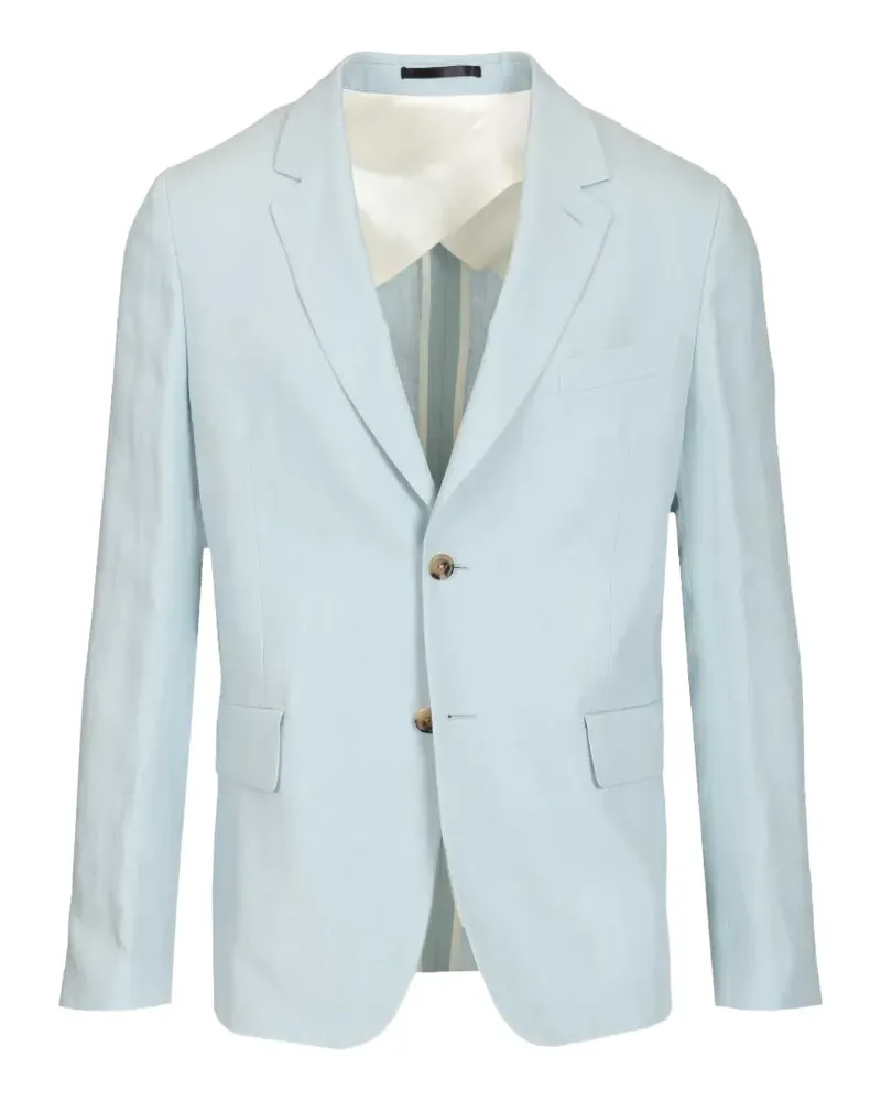 Paul Smith single-breasted linen blazer - Blau Blau