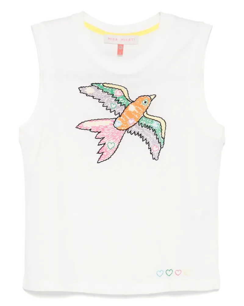 Mira Mikati Pullunder mit Vogelstickerei - Weiß Weiß