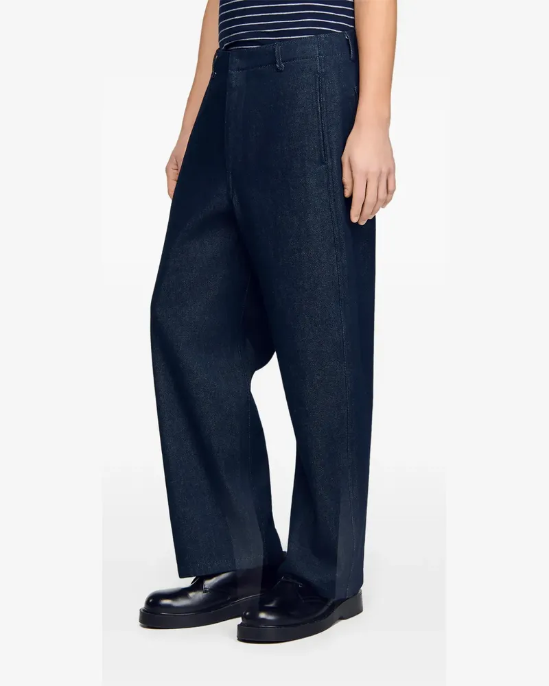Sandro Flache Jeans - Blau Blau