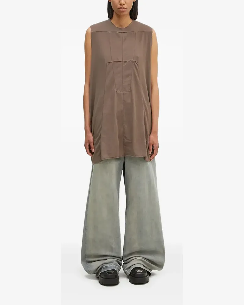 DRKSHDW by Rick Owens Top mit Kontrasteinsatz - Braun Braun