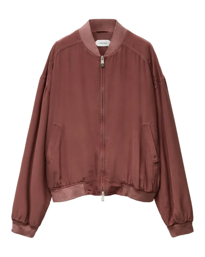 Versace Bomberjacke mit Logo-Stickerei - Rot Rot