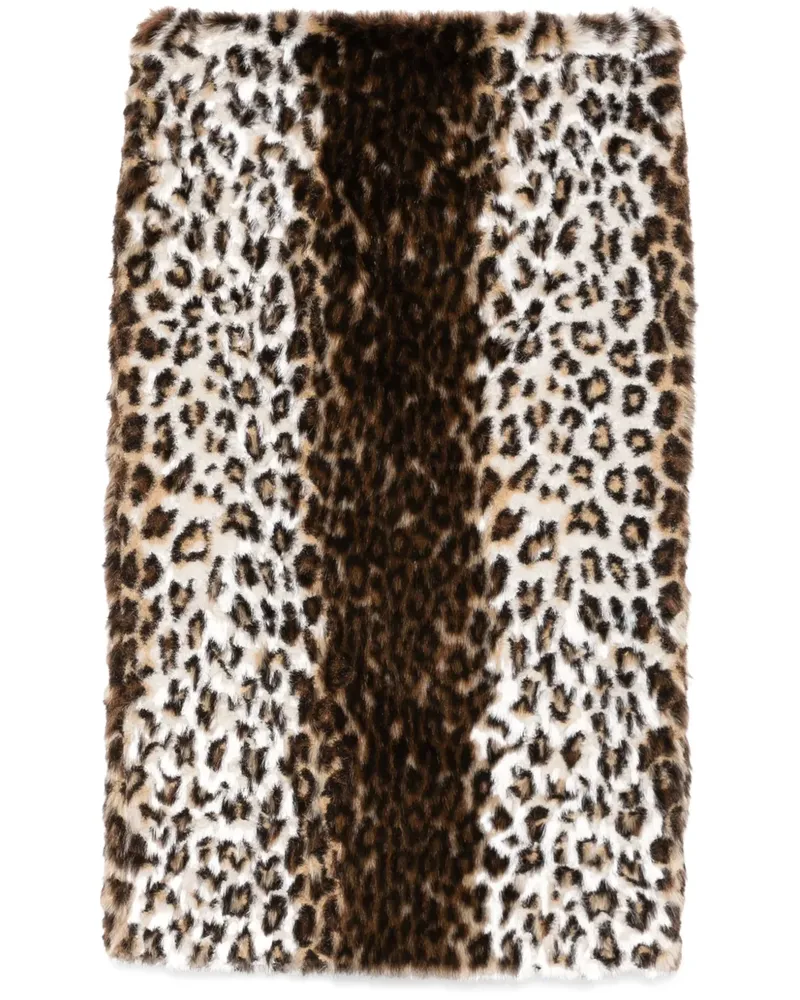 Alexander McQueen Rock mit Animal-Print - Braun Braun