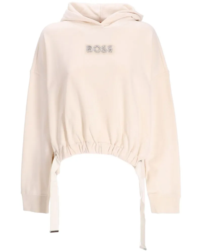 HUGO BOSS Hoodie mit Logo-Applikation - Nude Nude