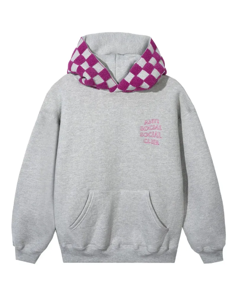 Anti Social Social Club Karierter Hoodie - Grau Grau