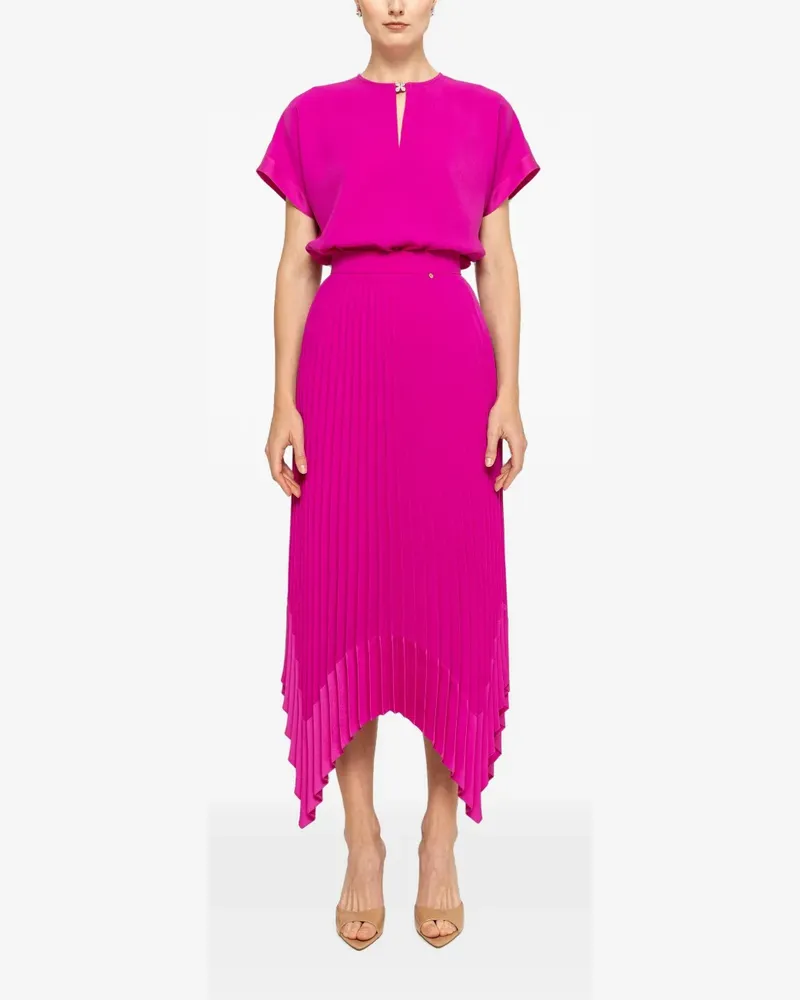 NISSA Midirock mit Falten - Rosa Rosa