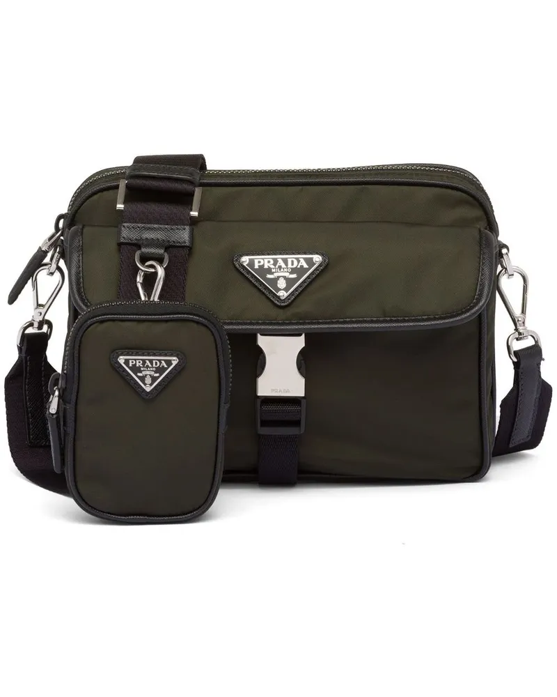 Prada Schultertasche aus Re-Nylon - Schwarz Schwarz